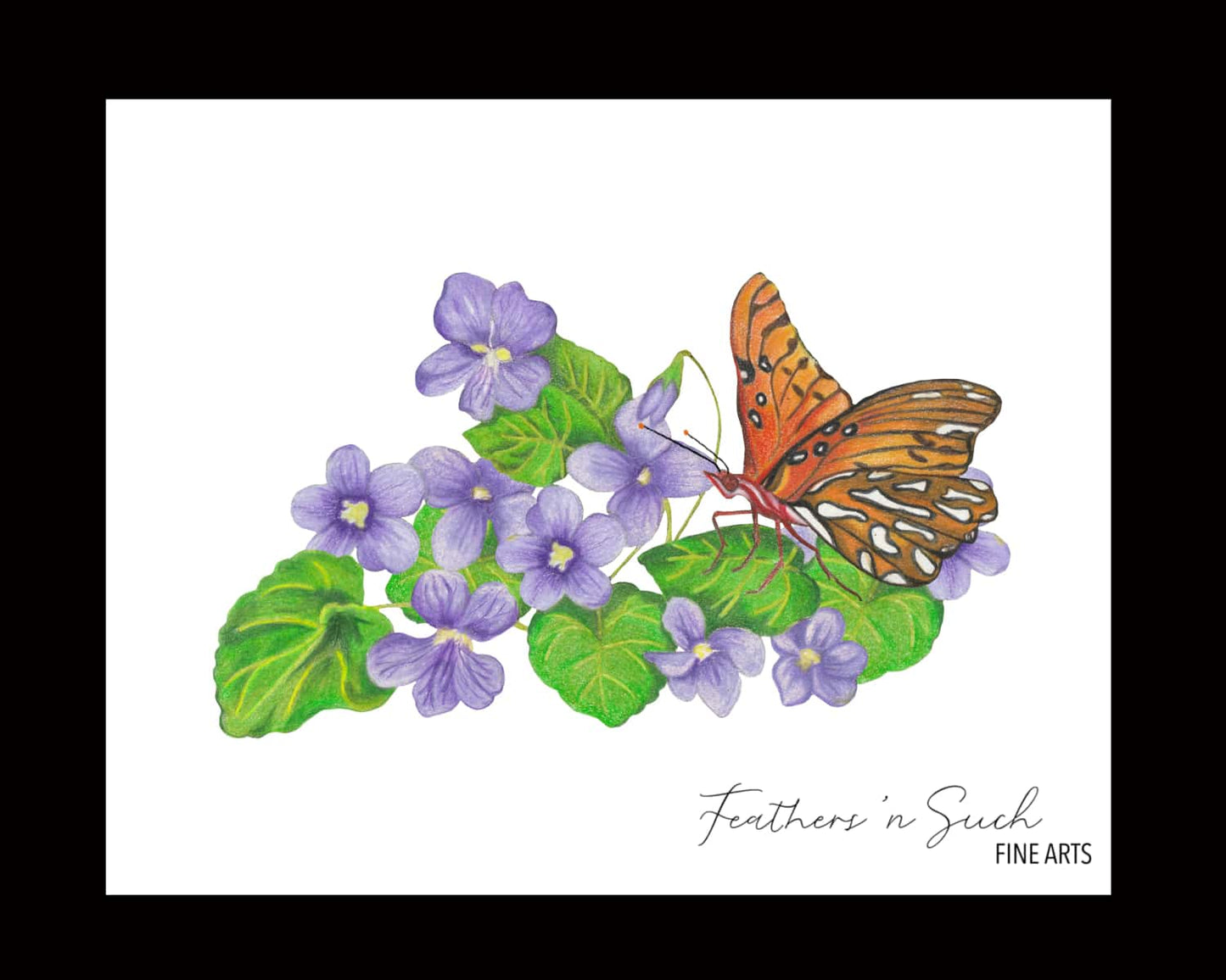 Butterfly on Violets